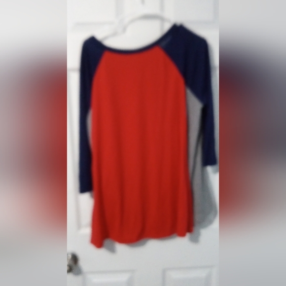 Gray and Blue Long Sleeve Tee with Superhero Design - Picture 3 of 4